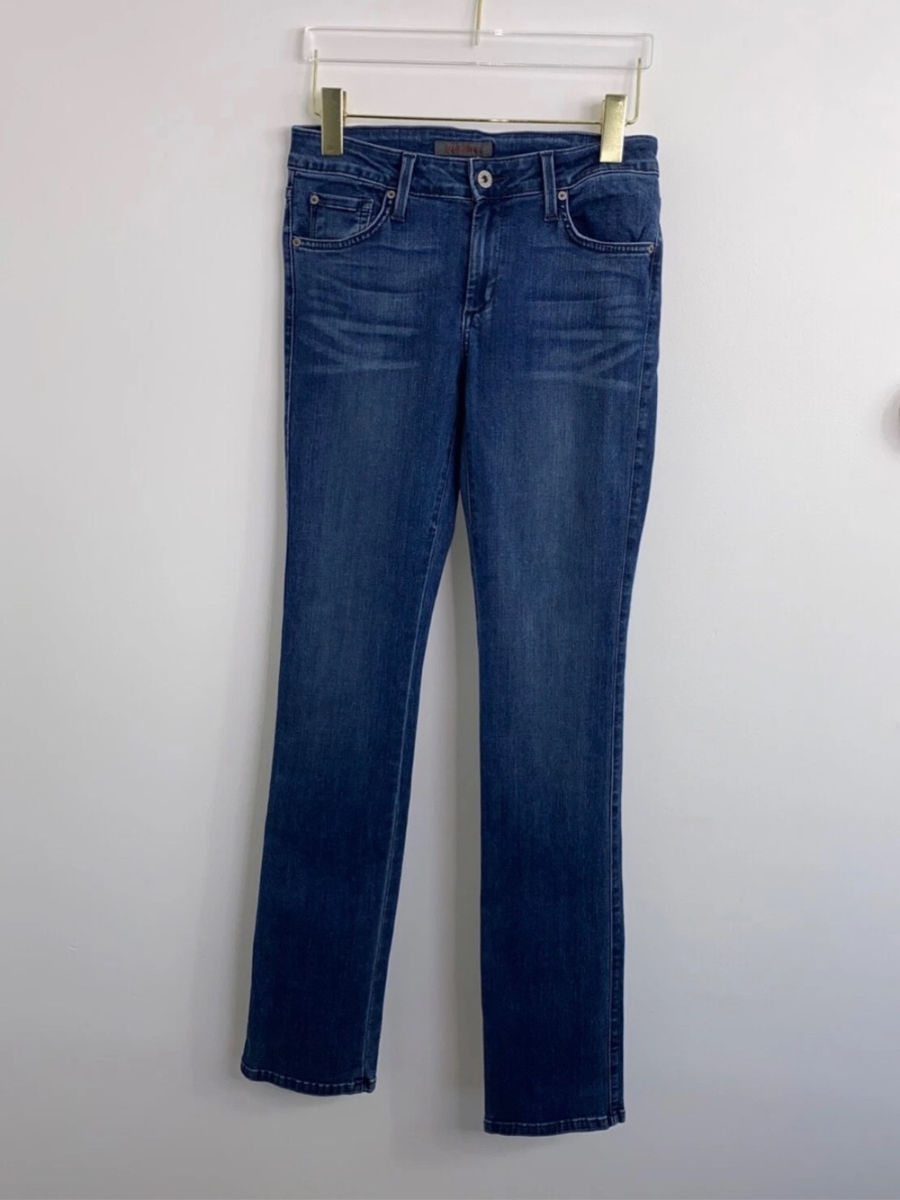 JAMES JEANS SZ 28 Couture Collection CV Straight Blue 5 Pocket Skinny Leg